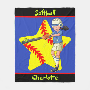 Cobertor De Velo Swing de Bateria de Estrela de Girls de Softball P