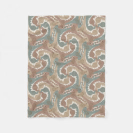 Cobertor De Velo Swirling Hares Tesselation Brown Blanket 6