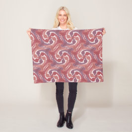 Cobertor De Velo Swirling Hares Tesselation Soft red Red Blanket 8