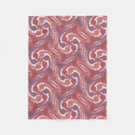 Cobertor De Velo Swirling Hares Tesselation Soft red Red Blanket 8