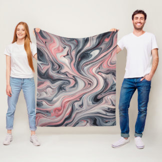 Cobertor De Velo Swirling Shades of Pink, Grey, and White