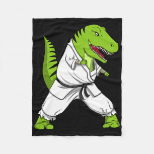 Cobertor De Velo T-rex Dinossaur Karate Kickboxing Artes Marciais J