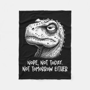 Cobertor De Velo T-rex Dinossauro Não Hoje Nem Amanhã Também,