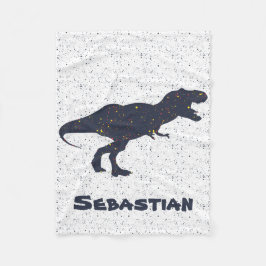 Cobertor De Velo T-Rex Nome Personalizado Folheto, Pequeno