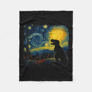 Cobertor De Velo T Rex Starry Night Van Gogh Dinosaus Oferece Homen