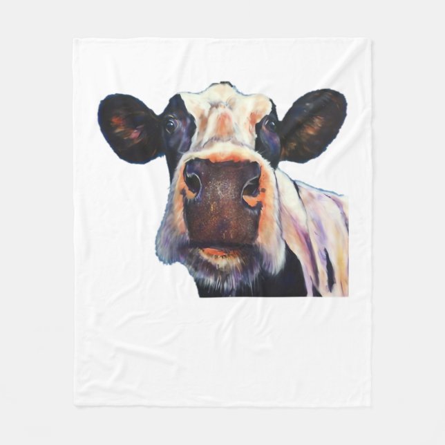 Cobertor De Velo T-Shirt Clássico da Vaca Santa (Frente)