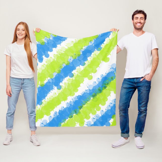 Cobertor De Velo Tabuleiro Azul e Verde Brilhante (In Situ)