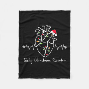 Cobertor De Velo Tachy Christmas Sweater Anatomy Heart Cardiac Nurs