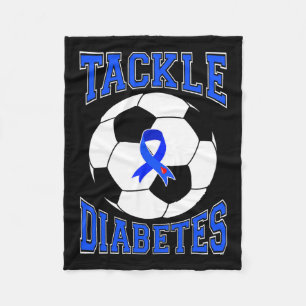 Cobertor De Velo Tackle Soccer Blue Ribbon Combater a Consciência d