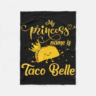 Cobertor De Velo Taco Engraçado Camisa Princesa Nome Taco Belle Foo