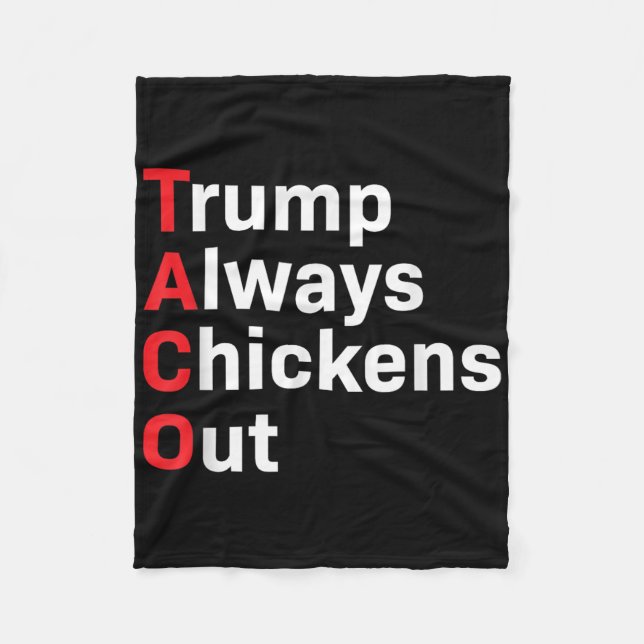 Cobertor De Velo Taco Engraçado Trump Sempre Fala (Frente)