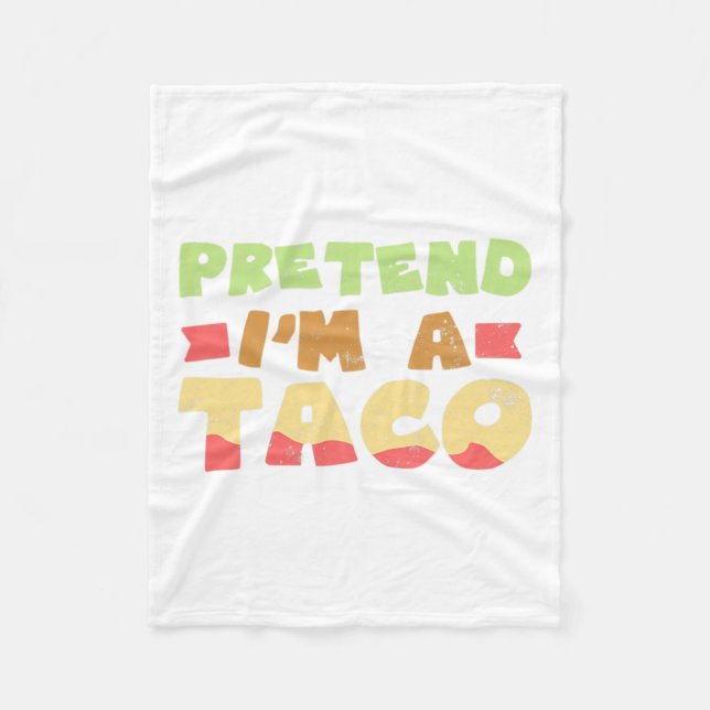 Cobertor De Velo Taco Halloween Design de Figurino Fingindo que sou (Frente)