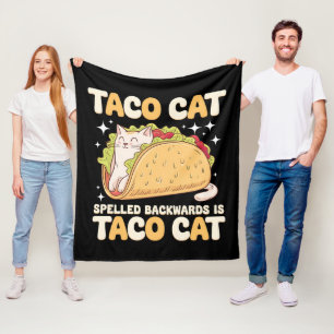 Cobertor De Velo Tacocat Ortografado Para Trás Taco Cat Mexicano