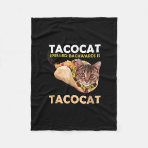 Cobertor De Velo Tacocat Taco, Engraçado, Gato Ortografado Para Tr