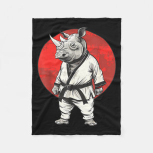 Cobertor De Velo Taekwondo Rhino Kickboxing Animall Jiu-Jitsu Kung