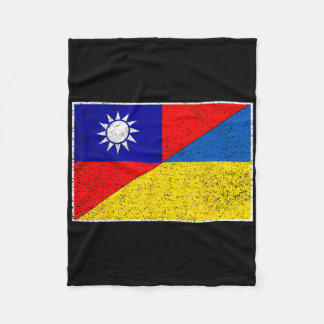 Cobertor De Velo Taiwan Ucrânia Bandeira Taiwanesa Ucraniana Suport
