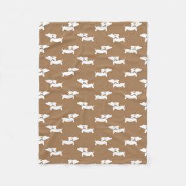 Cobertor De Velo Tan Dancing Dachshances Fleece Blanket Design