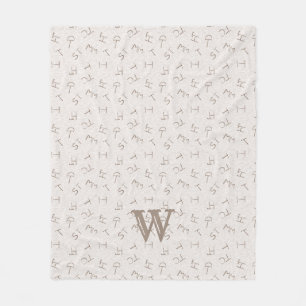 Cobertor De Velo Tan de Marca de Bovinos com Letra