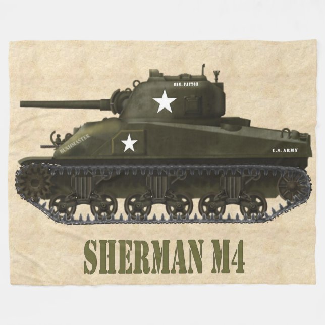COBERTOR DE VELO TANQUE DE COMBATE AMERICANO SHERMAN M4 DA SEGUNDA  (Frente (Horizontal))