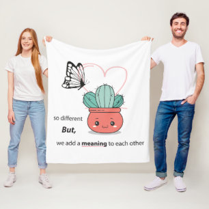 Cobertor De Velo Tão Diferente, Perfeito Juntos - Casal De Amor