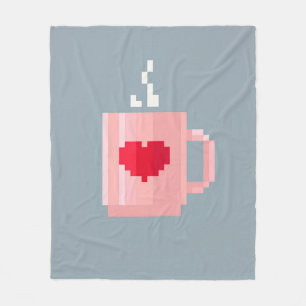 Cobertor De Velo Tapete Pixel Coffee Cup para Interior/Exterior
