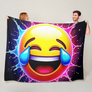 Cobertor De Velo Tarde Alegre: Arte de Emoji Risonho