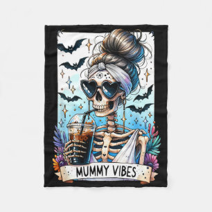 Cobertor De Velo Tarot Card Mummy Vibes Spooky Season Skeleton Mãe