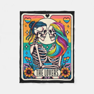 Cobertor De Velo Tarot Card Os Amantes Arco-Íris Beijando A Pele Lé