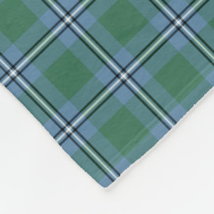 Cobertor De Velo Tartan azul e verde da luz - do clã de Irvine