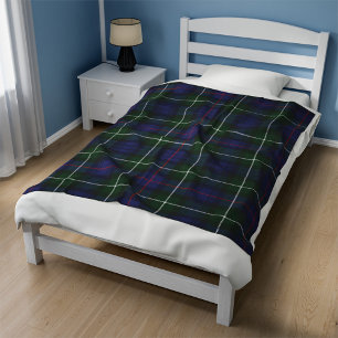 Cobertor De Velo Tartan Clan MacKenzie Xadrez Roxo Verde