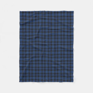 Cobertor De Velo Tartan clássico do branco do preto azul dos clero