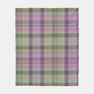 Cobertor De Velo Tartan clássico verde lilac. 