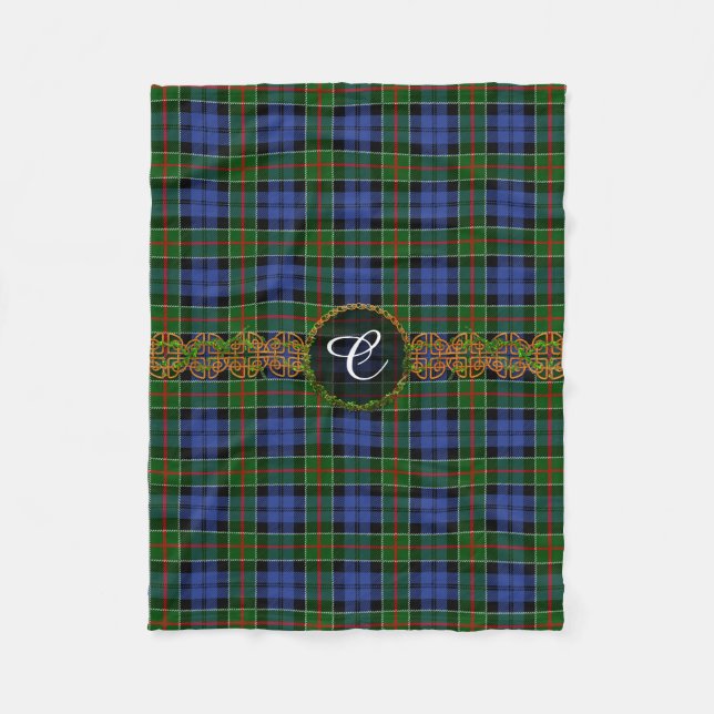 Cobertor De Velo Tartan de Colquhoun do monograma (Frente)