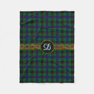 Cobertor De Velo Tartan de Davidson do monograma