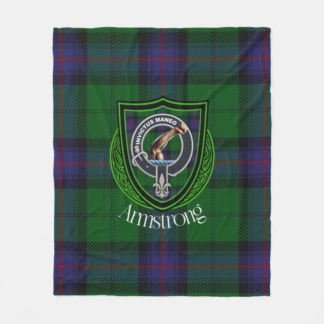 Cobertor De Velo Tartan do Clã Escocês Armstrong Crest (Frente)
