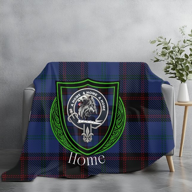 Cobertor De Velo Tartan do Clã Escocês em Casa Crest (Criador carregado)