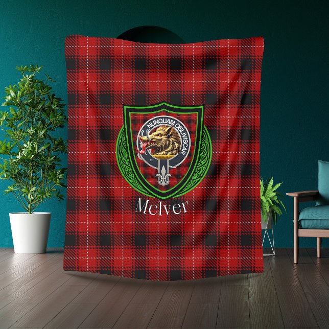 Cobertor De Velo Tartan do Clã Escocês McIver Crest (Criador carregado)