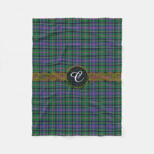 Cobertor De Velo Tartan do tanoeiro do monograma