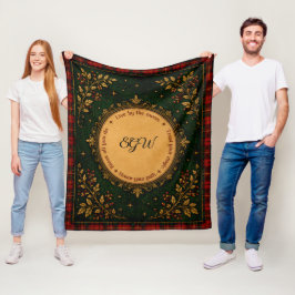 Cobertor De Velo Tartan Mágico da Lua Personalizado Escócia Gaélica