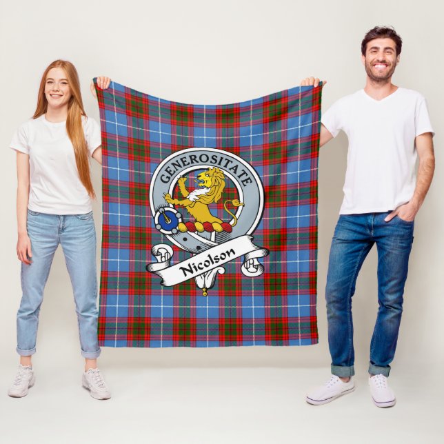 Cobertor De Velo Tartan Plaid Insígnia do Clã Nicolson (In Situ)