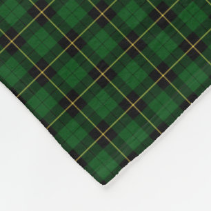 Cobertor De Velo Tartan preto e verde do clã de Wallace da caça
