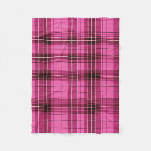 Cobertor De Velo Tartan Rosa
