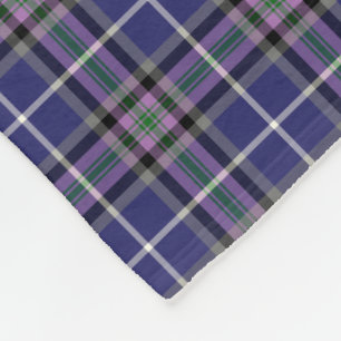 Cobertor De Velo Tartan roxo e azul de Alexander do clã