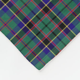 Cobertor De Velo Tartan verde-claro e dos azuis marinhos de
