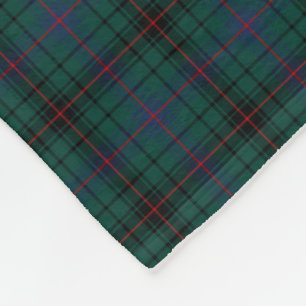 Cobertor De Velo Tartan verde escuro de Davidson do clã