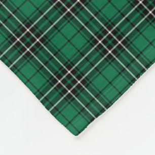 Cobertor De Velo Tartan verde, preto e branco da caça de MacLean d