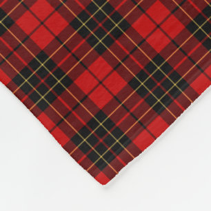 Cobertor De Velo Tartan vermelho e preto do clã de Brodie