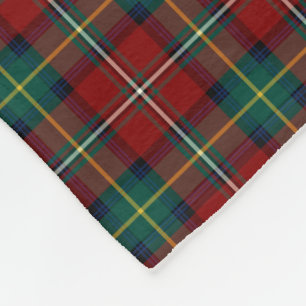 Cobertor De Velo Tartan vermelho e verde de Boyd do clã da xadrez
