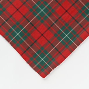 Cobertor De Velo Tartan vermelho e verde do clã de MacAulay