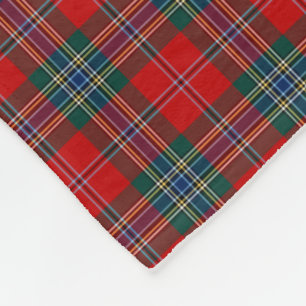 Cobertor De Velo Tartan vermelho, verde, e azul do clã de MacLean